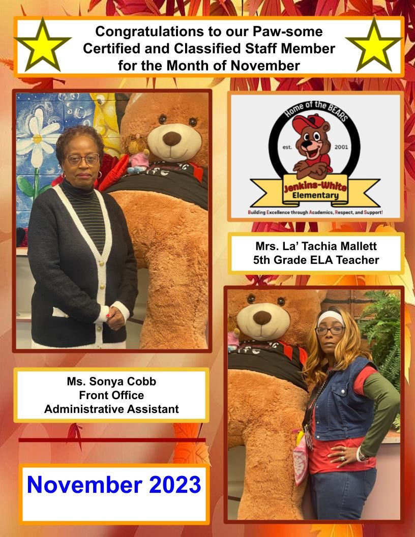 November Staff Member of the Month